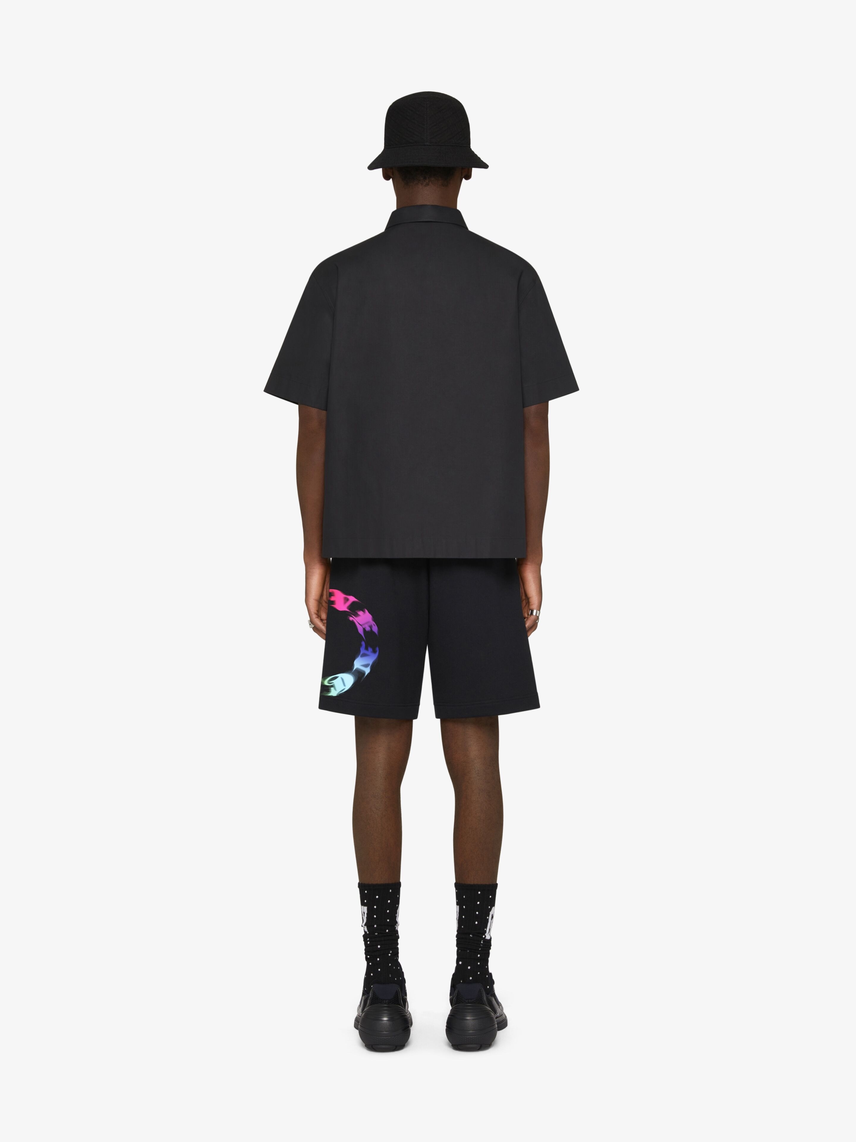BERMUDA SHORTS IN FELPA WITH GIVENCHY CIRCLE PRINT - 4