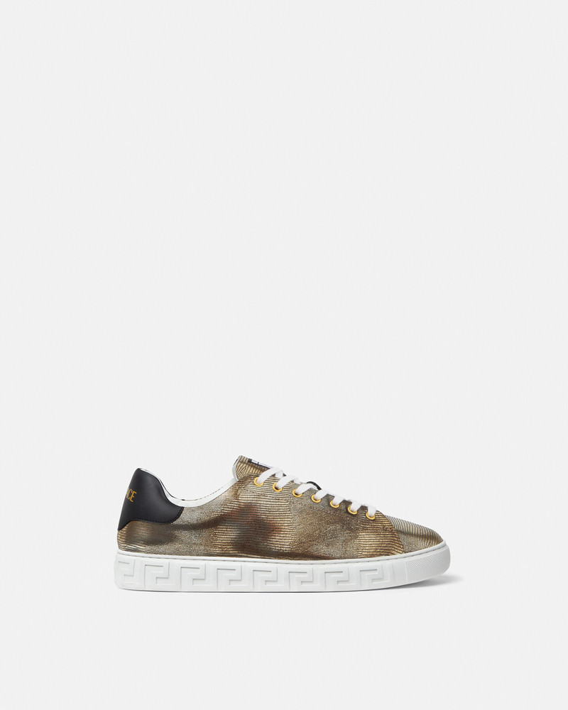 Greca Lizard-Effect Sneakers 1