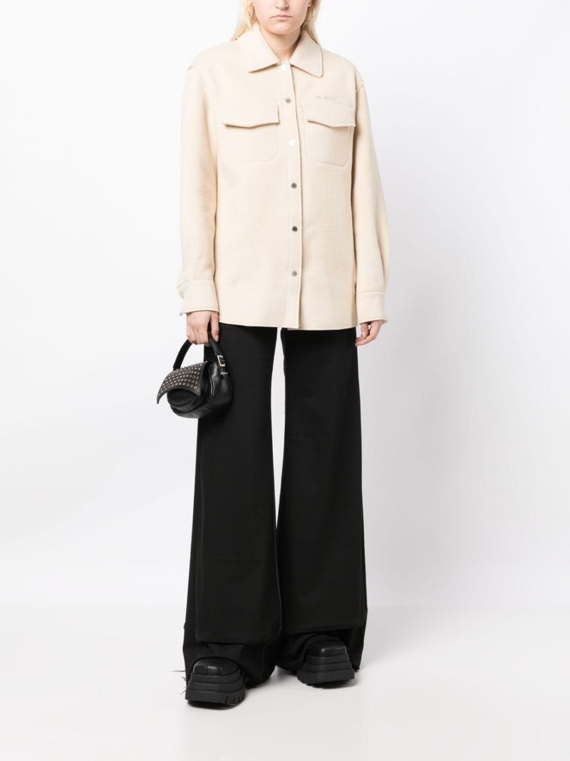 Off-White embroidered logo shirt jacket outlook
