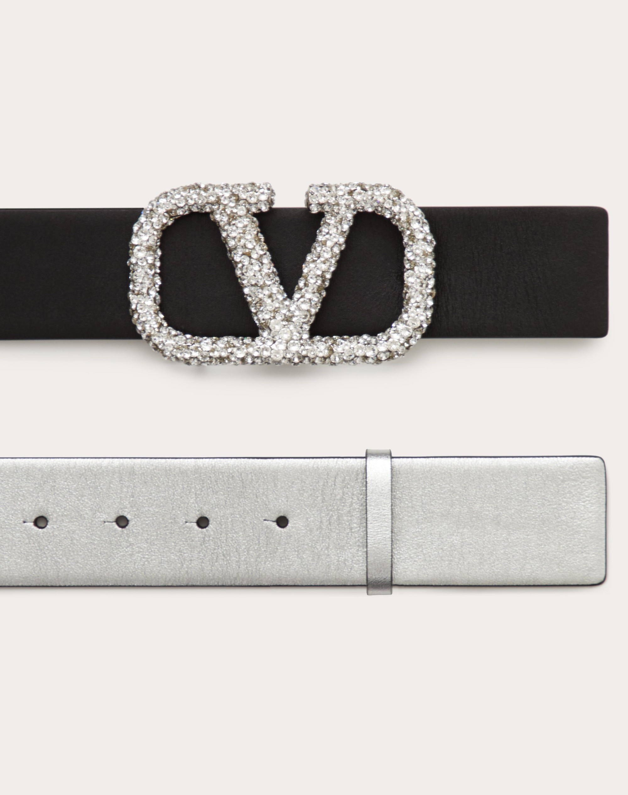 REVERSIBLE VLOGO SIGNATURE BELT IN METALLIC CALFSKIN 40 MM - 3