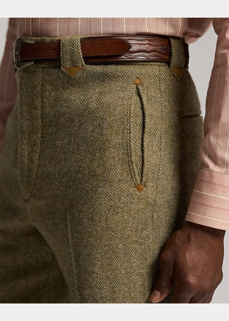 Slim Fit Wool Herringbone Pant 5