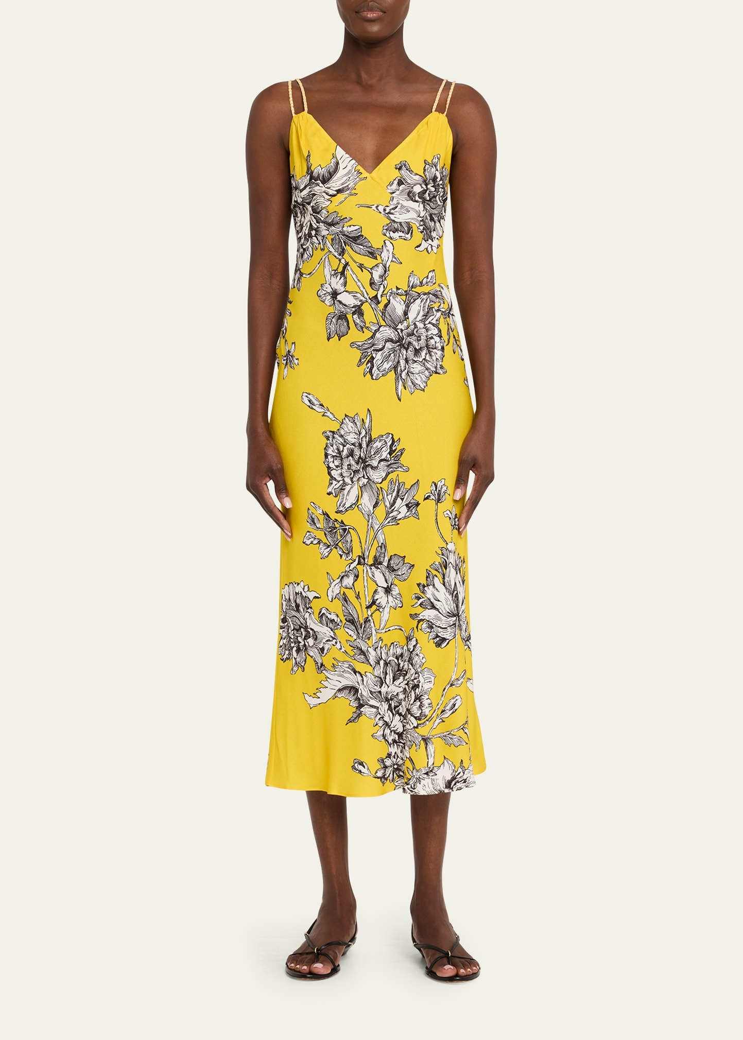 Kiro Blooming Wild Golden Hour Midi Slip Dress - 2