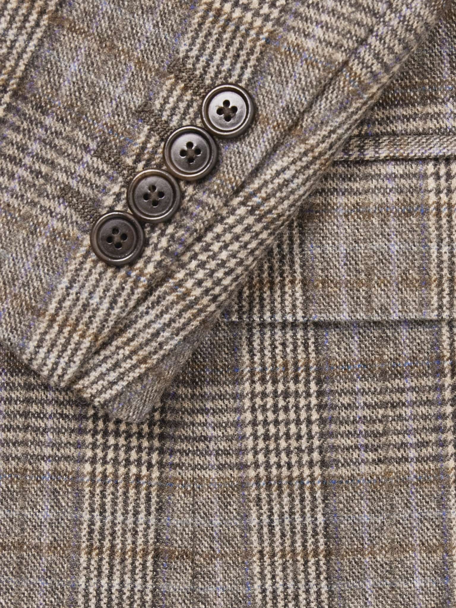 CELINE Slim-Fit Prince of Wales Checked Wool Suit Jacket | mrporter |  REVERSIBLE