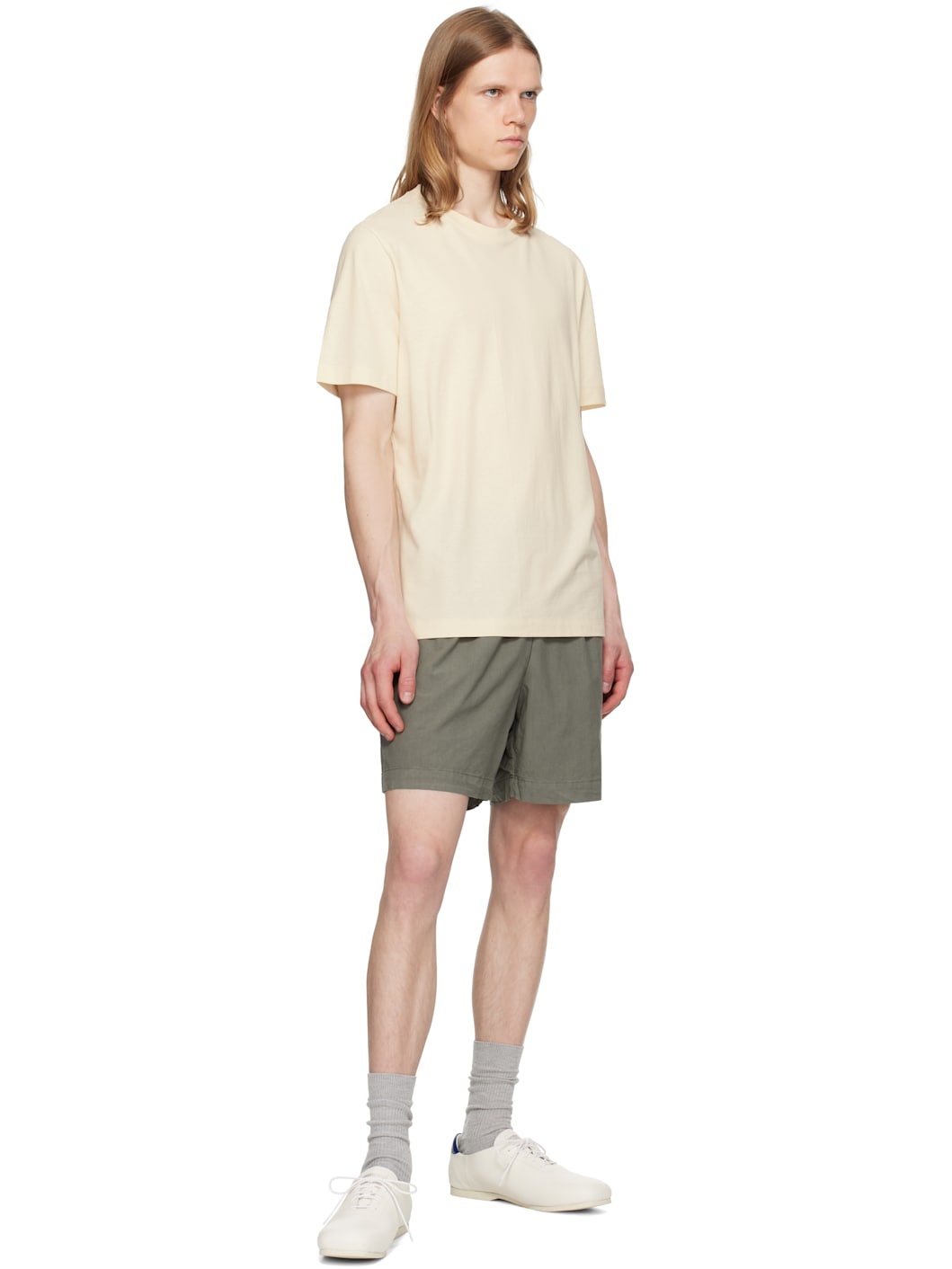 Gray Per Cotton Tencel Shorts - 4