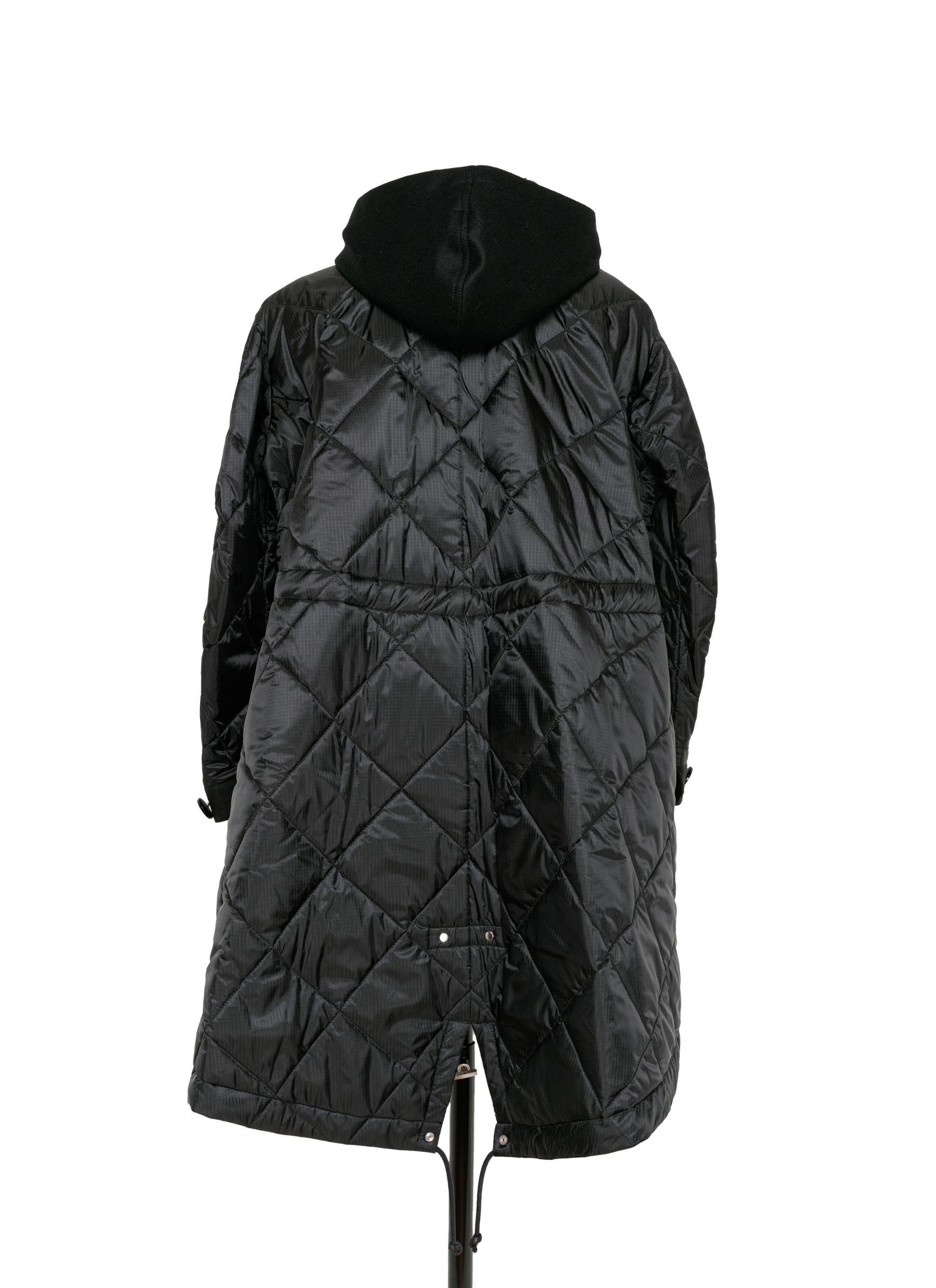 Wool Melton x Quilted Coat - 3
