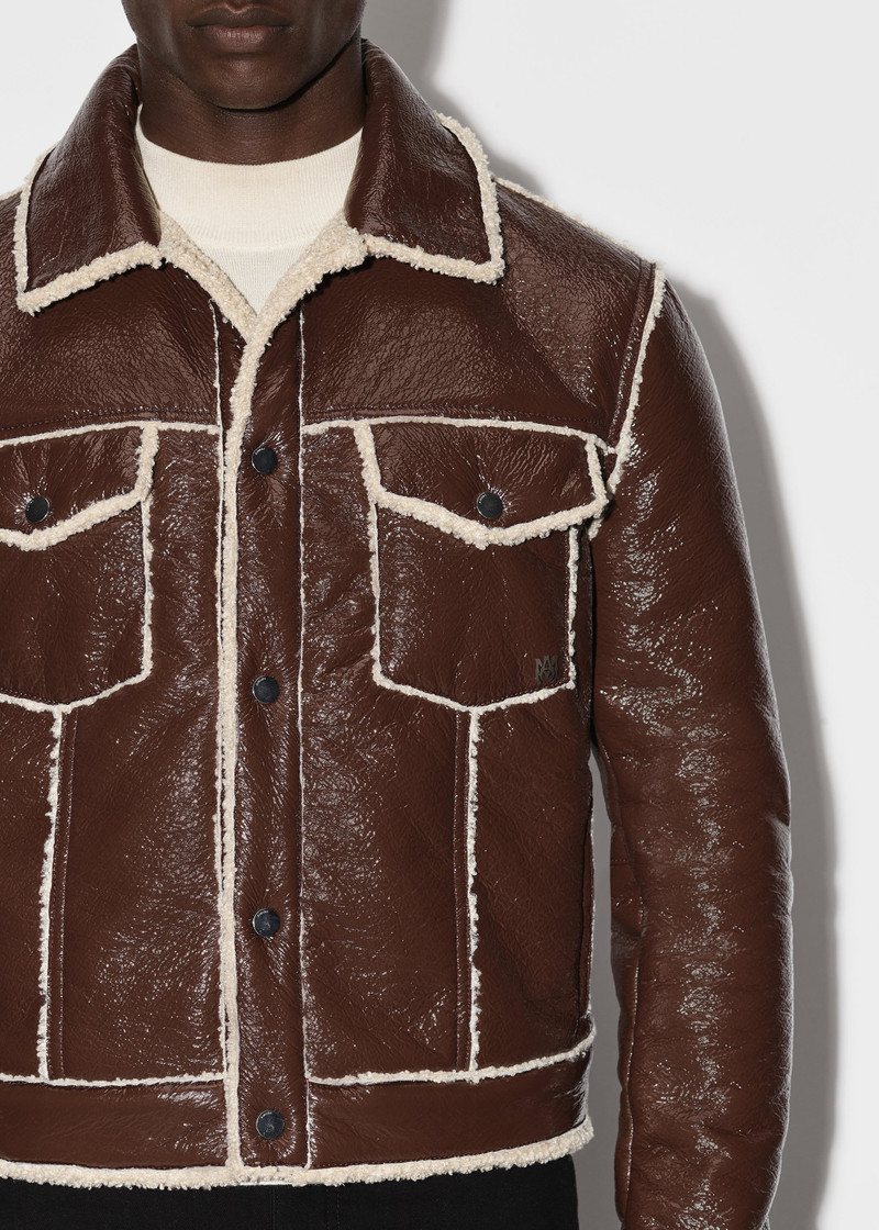 FAUX FUR LINED TRUCKER 6