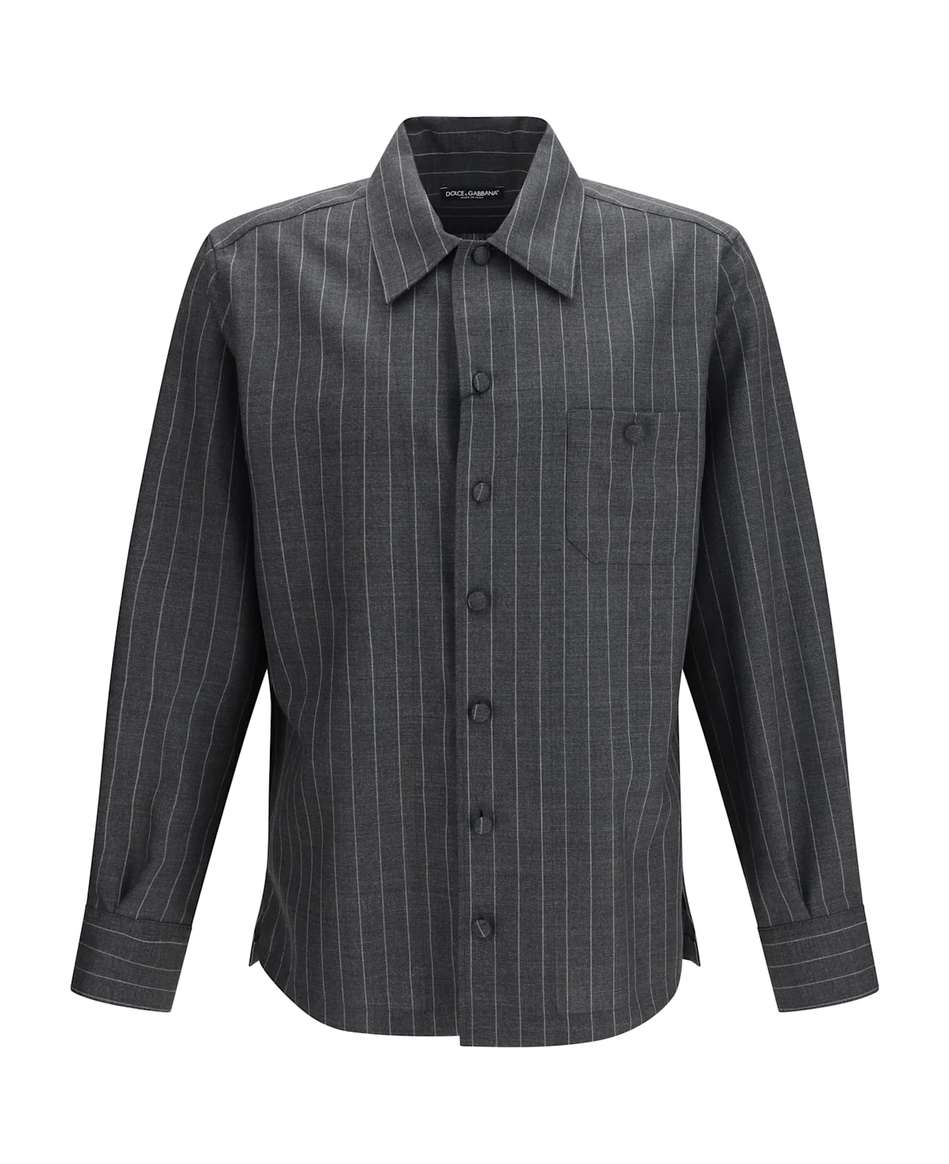 Pinstripe Wool Shirt - 1