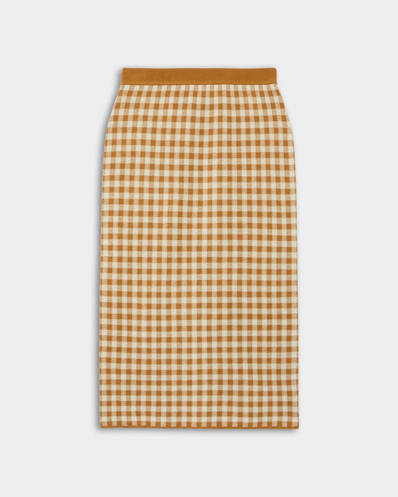 Gingham Long Skirt - 1