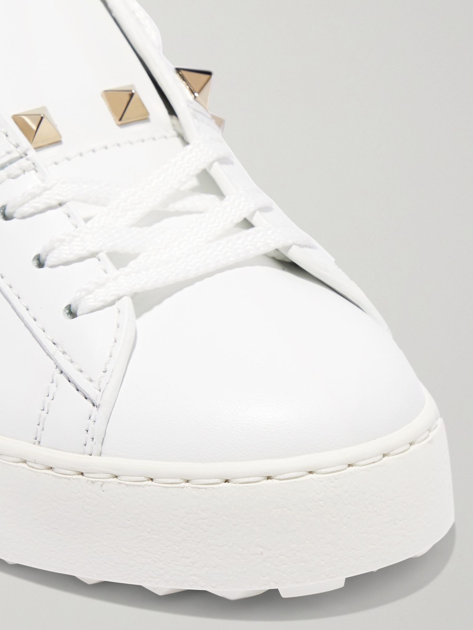 Rockstud Untitled leather sneakers White - 4