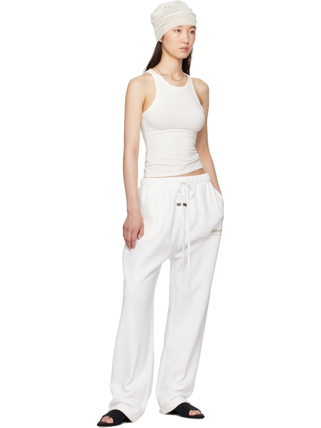 White Relaxed Sweatpants - 4