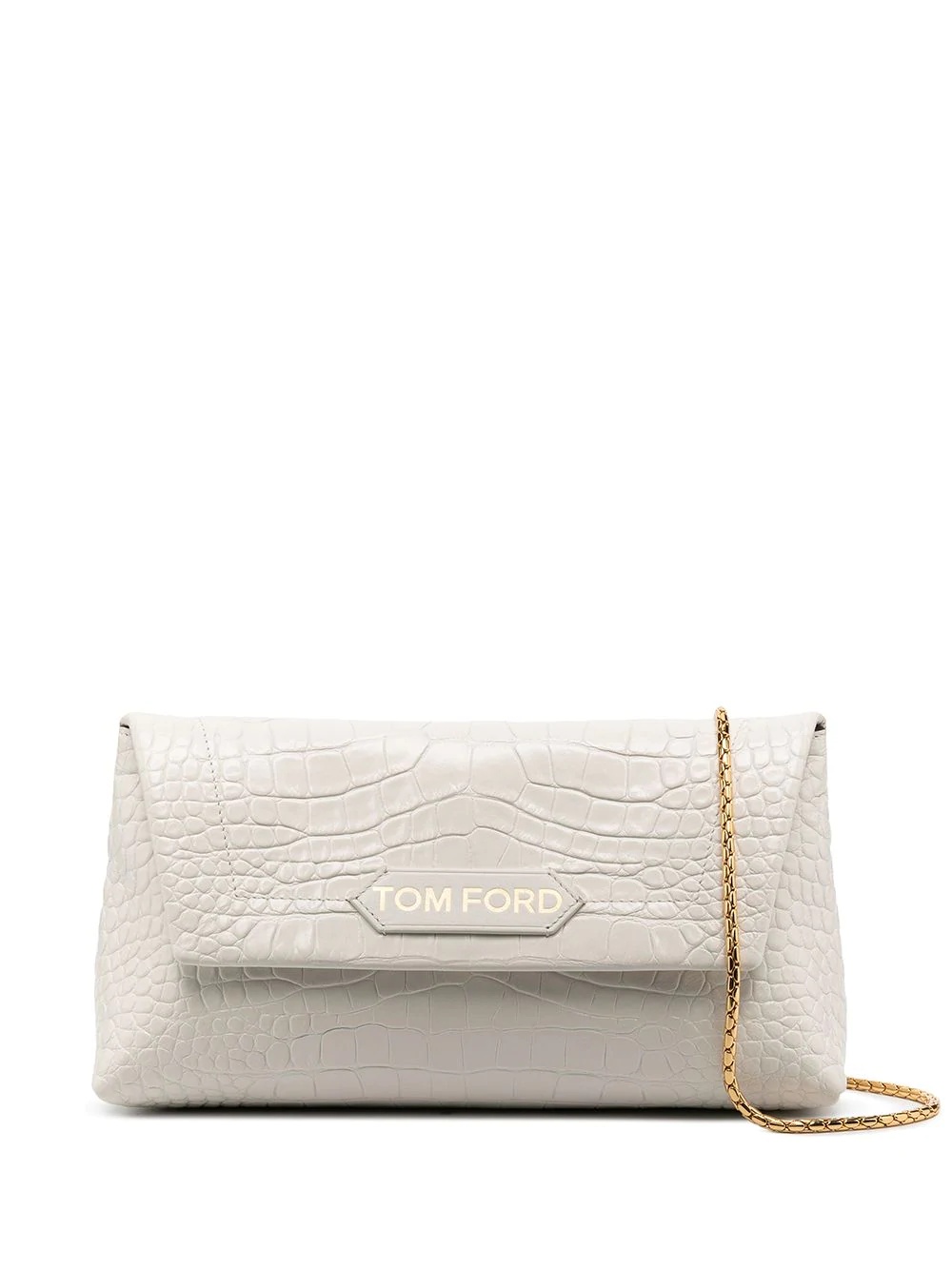 crocodile-effect crossbody bag - 1