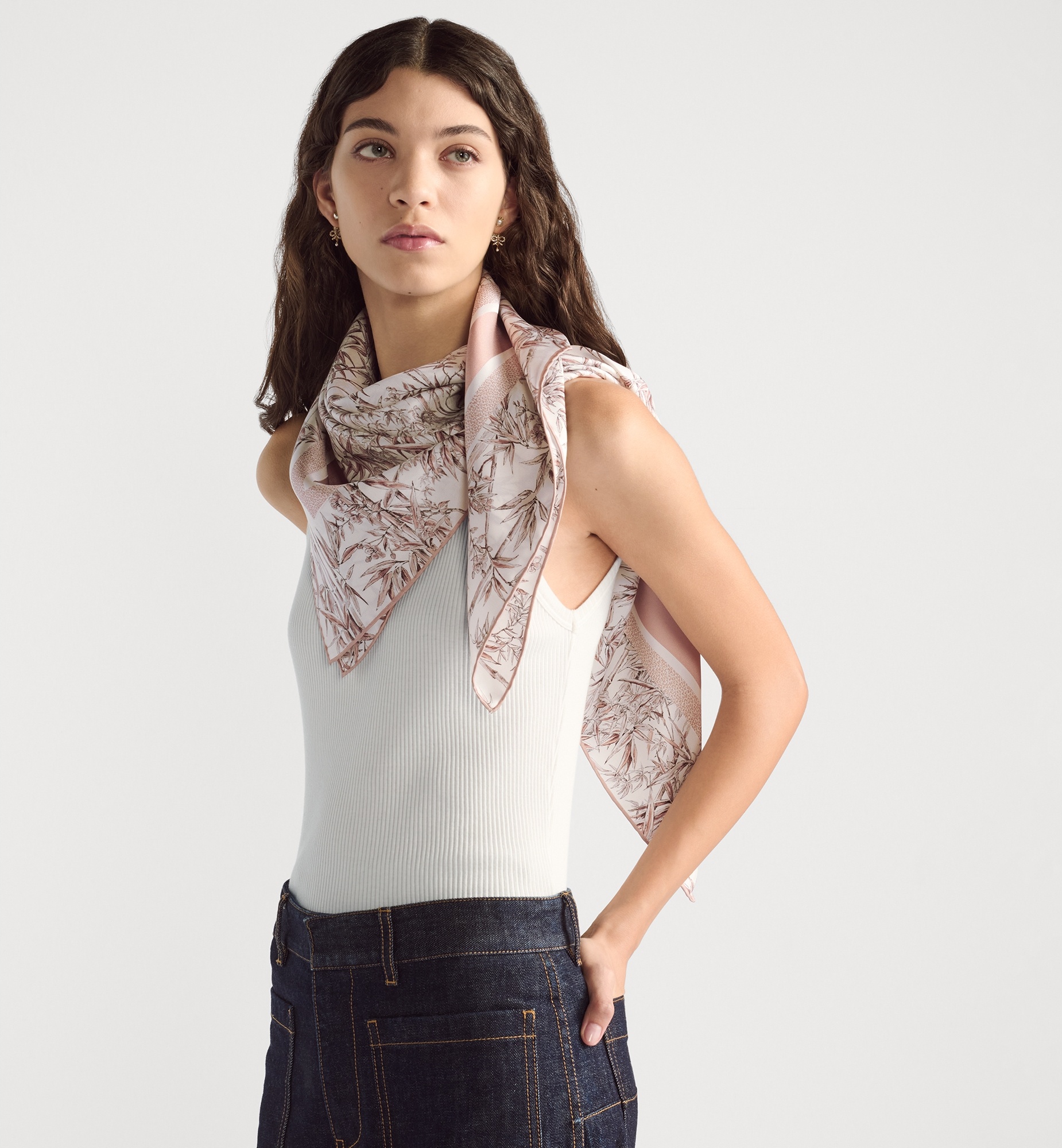 Toile de Jouy Natura 90 Square Scarf - 2