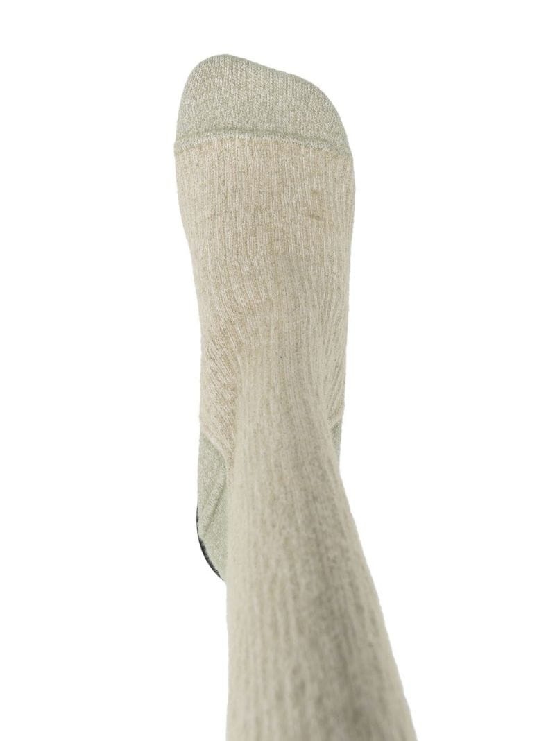 ribbed-knit sock boots - 4