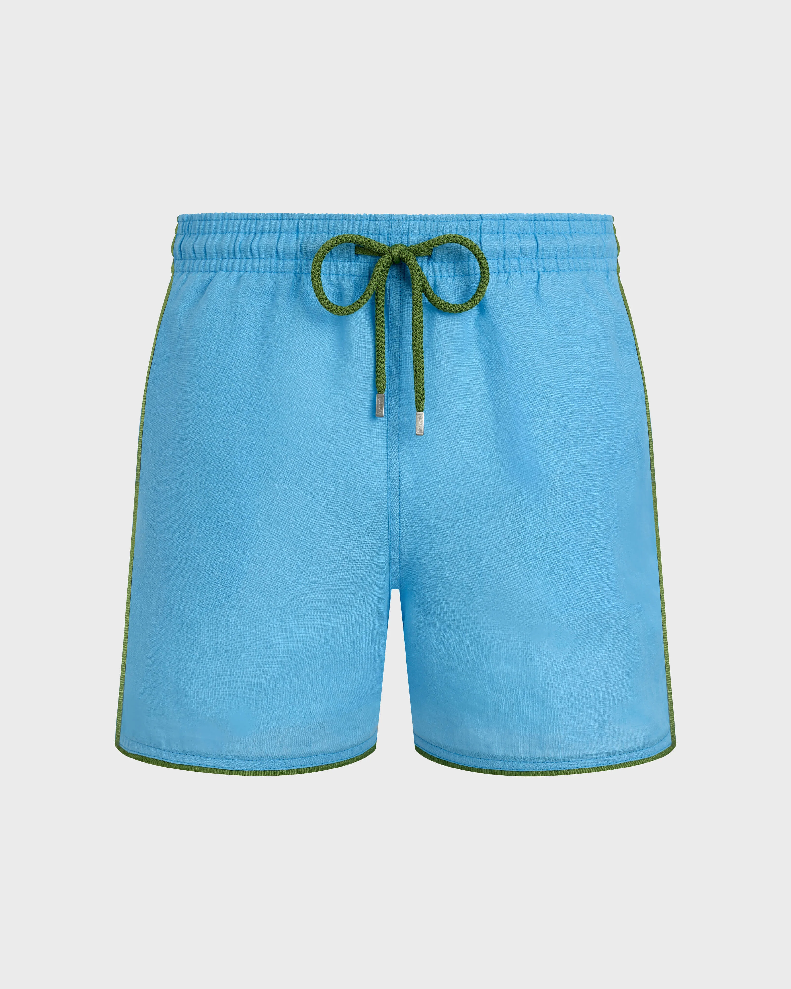 MEN LINEN SWIM SHORTS SOLID - 1