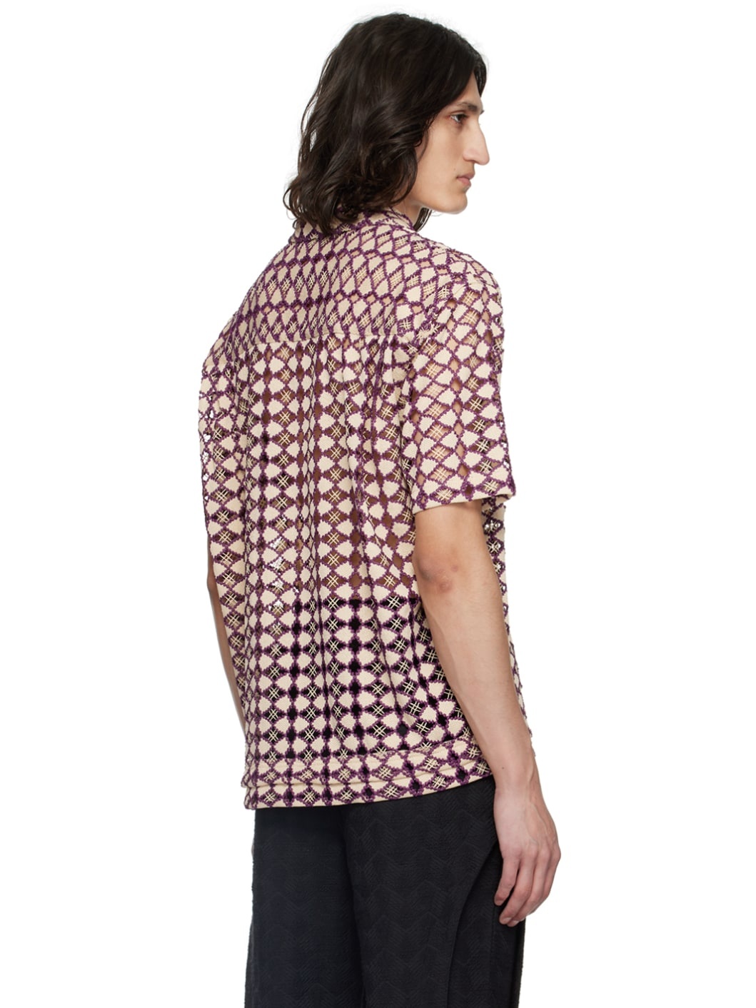 Beige & Purple Letto Shirt - 3