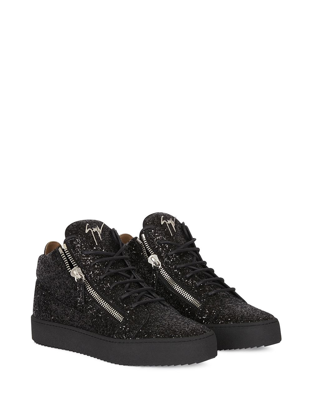 Kriss glitter mid-top sneakers - 2