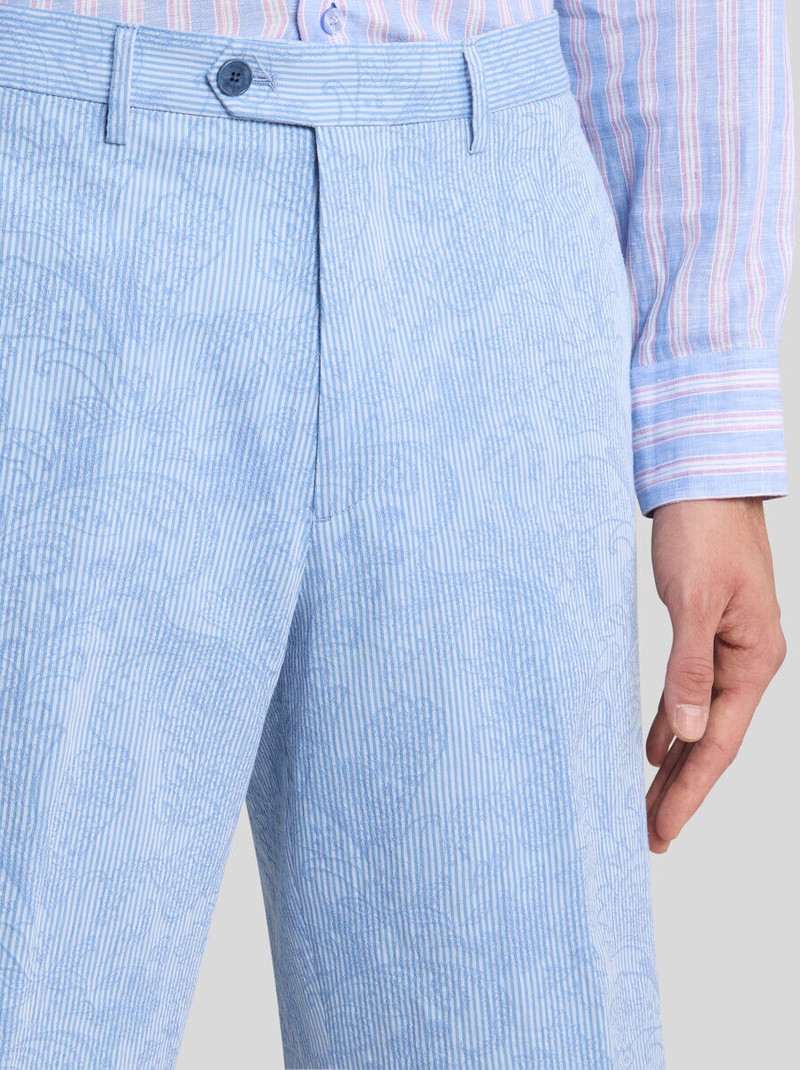 Etro STRIPED COTTON JACQUARD SHORTS WITH FLORAL PAISLEY MOTIF outlook