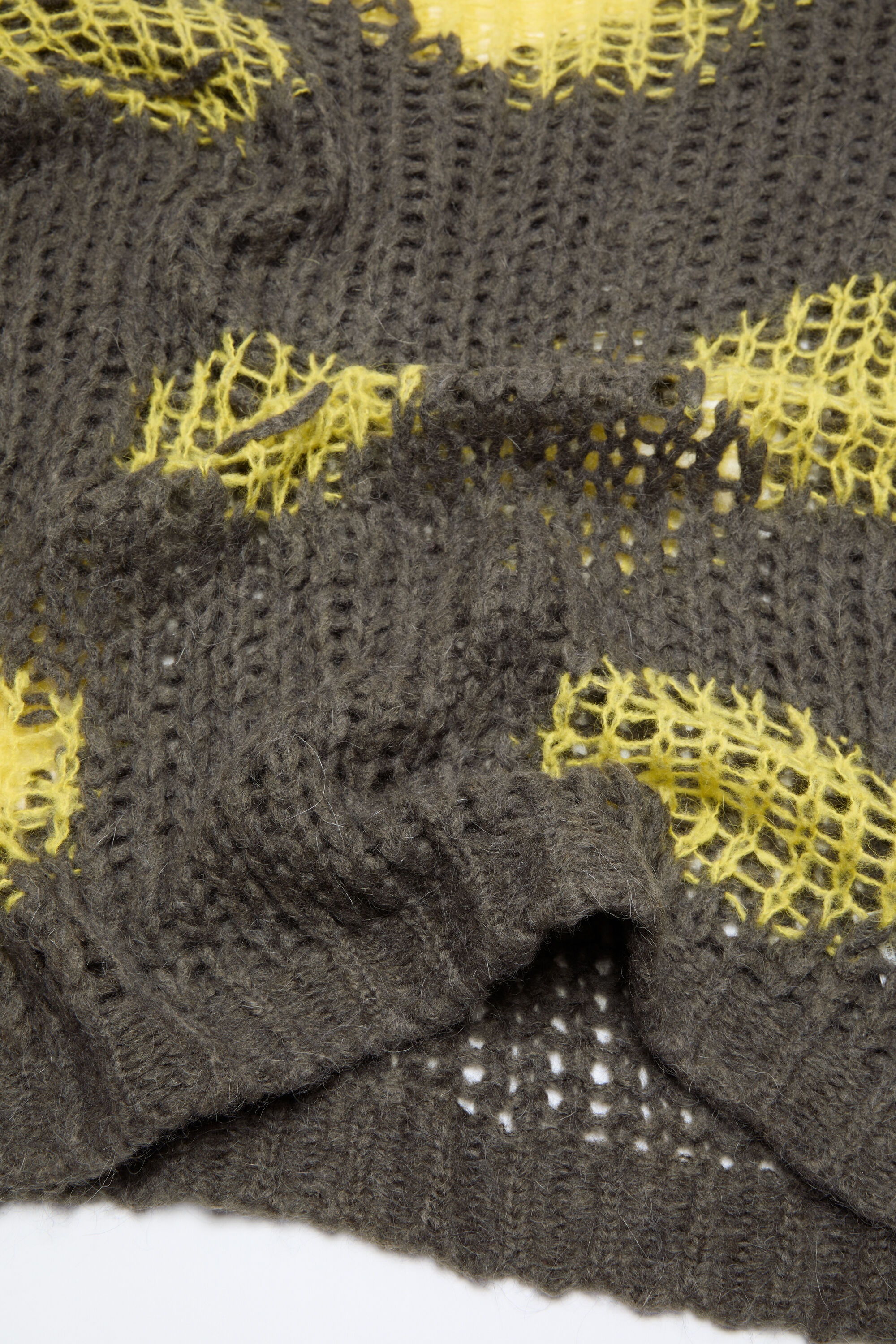 Embroidered mohair jumper - Grey/yellow - 5