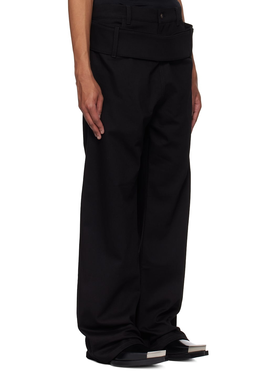 Black Double Belt Jeans - 2