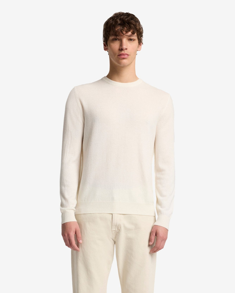 7 For All Mankind Cashmere Crewneck Sweater In Ice White outlook