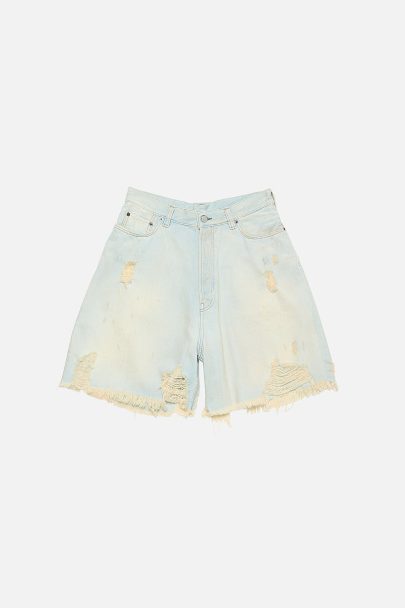 Denim shorts - Loose fit - Light blue/white 6