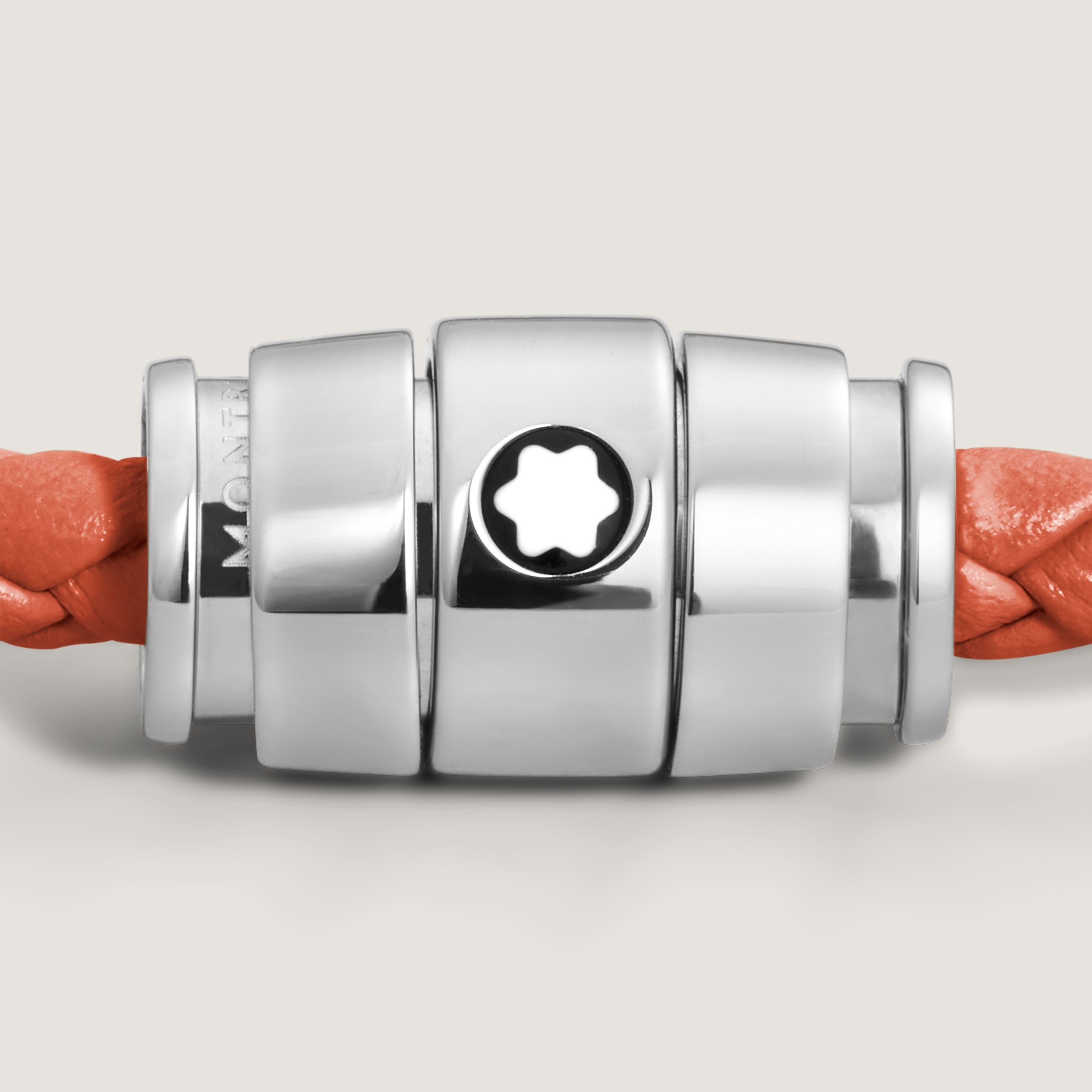 Bracelet Steel 3 Rings Meisterstück Collection in Cayenne Leather - 3