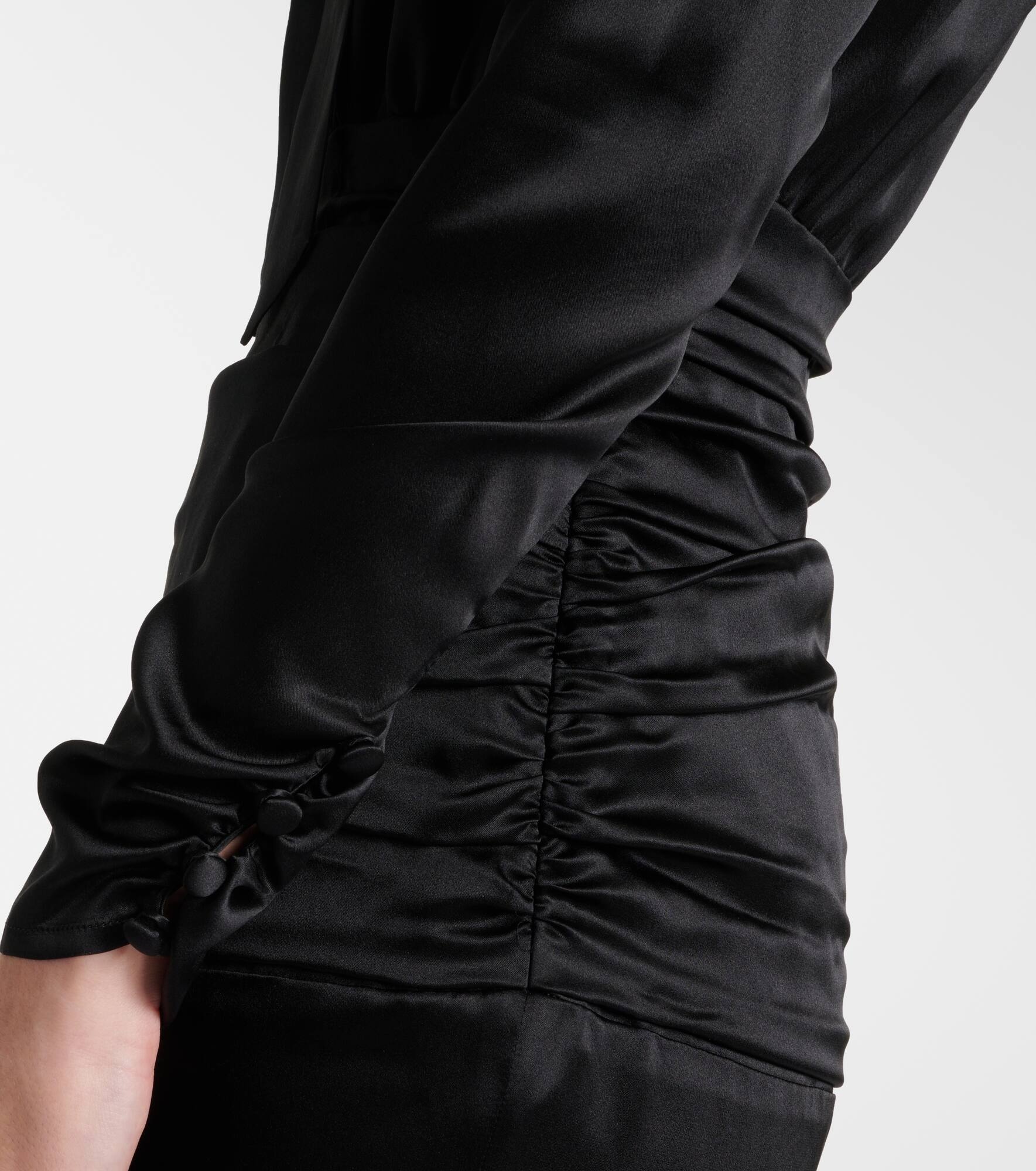 Off-shoulder silk midi dress - 6