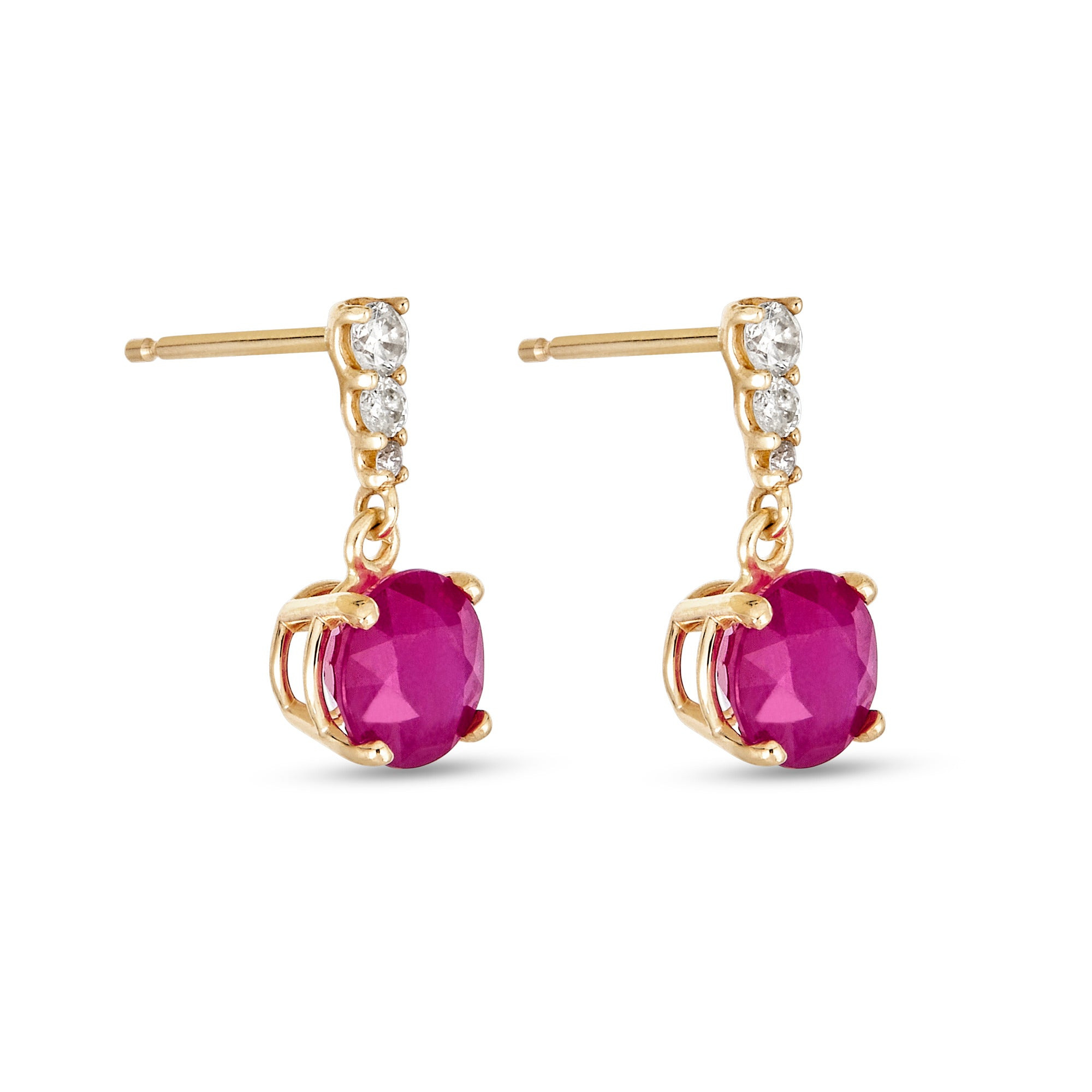 Ruby and Diamond Earrings - 3