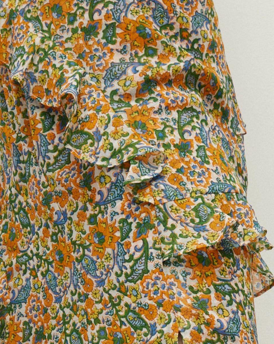 ELEONORA FLORAL-PRINT SKIRT - 4