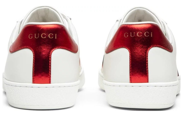 Gucci Stripe Leather Sneaker 'White Red Black' 523469-0FIV0-9091 - 3