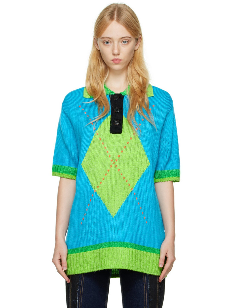 Blue & Green Portela Polo - 1
