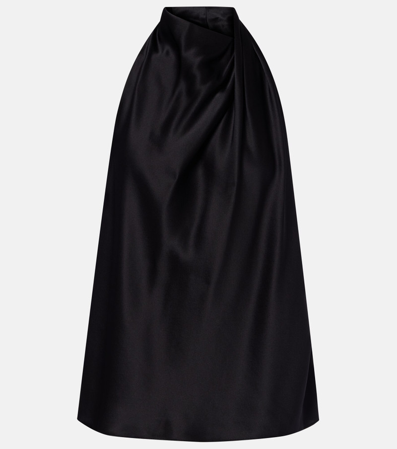 Halterneck silk satin top 1