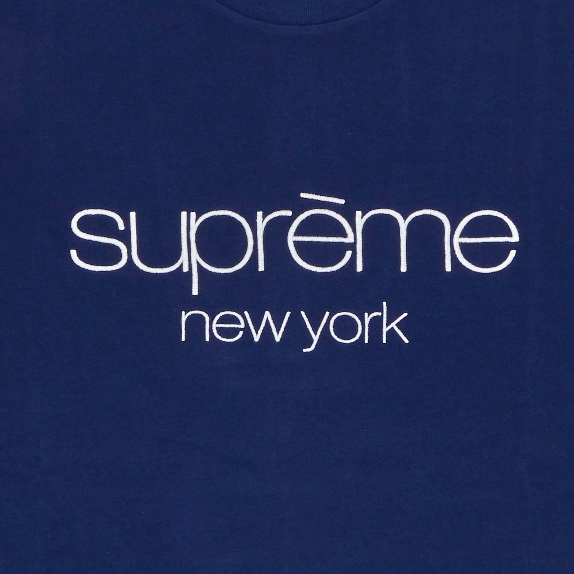 Supreme Supreme Classic Logo Short-Sleeve Top 'Navy' | REVERSIBLE