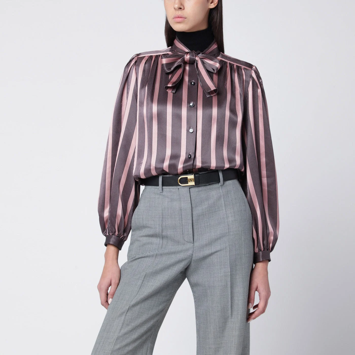 Striped Crepe de Chine shirt - 1