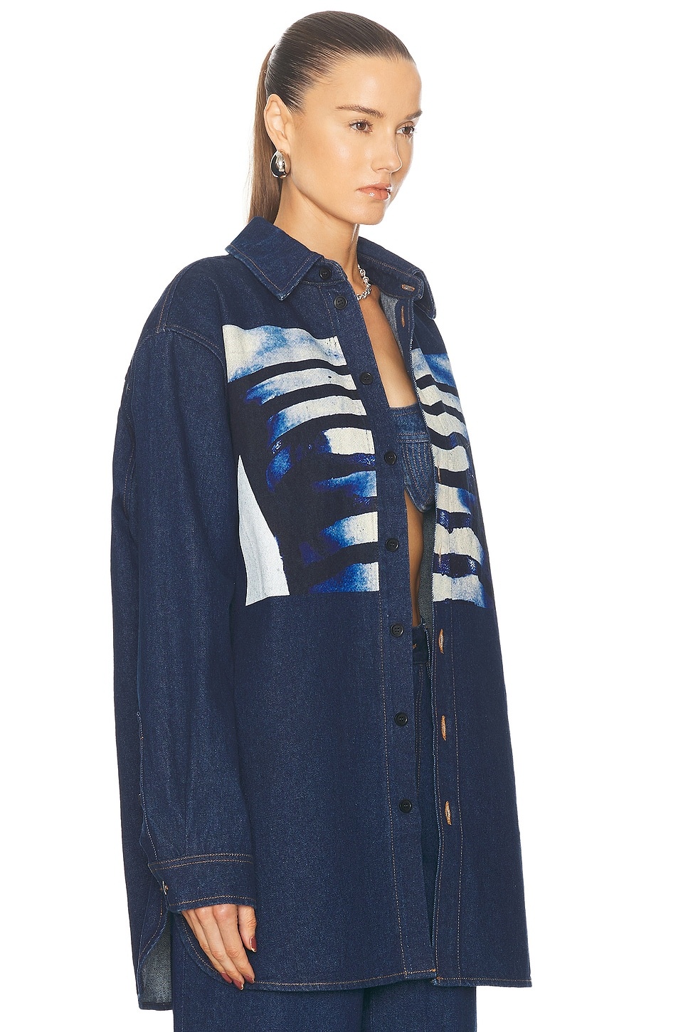 Body Mariniere Denim Printed Shirt - 2