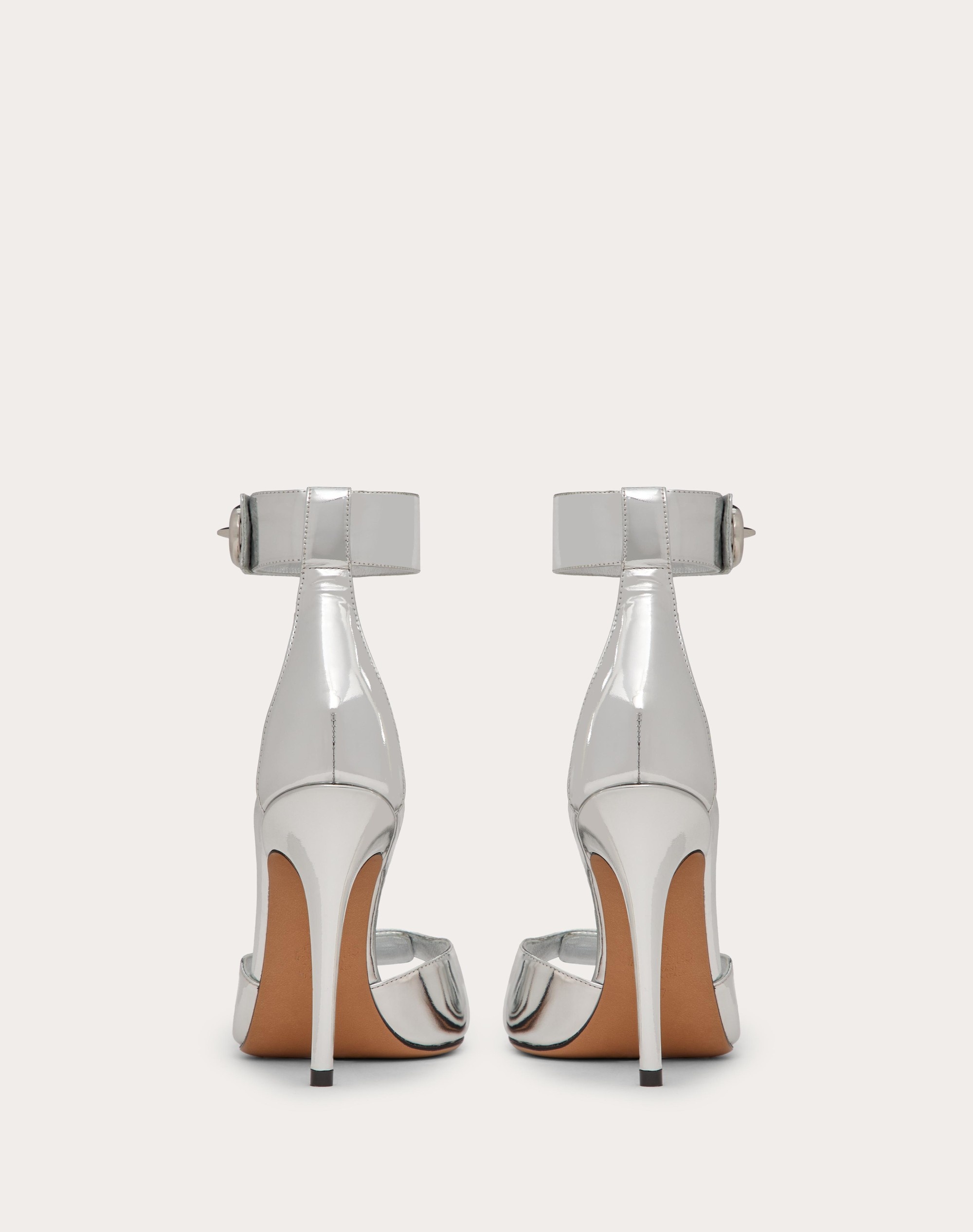 VLOGO LOCKER SANDAL IN MIRRORED CALFSKIN 105MM - 3