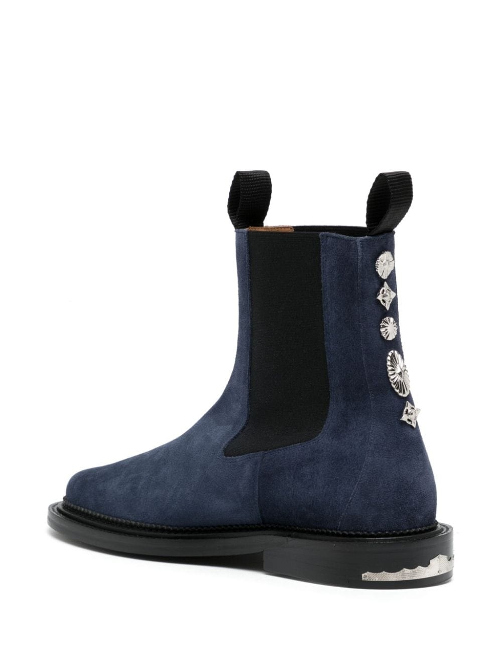 stud-embellished suede ankle boots - 3