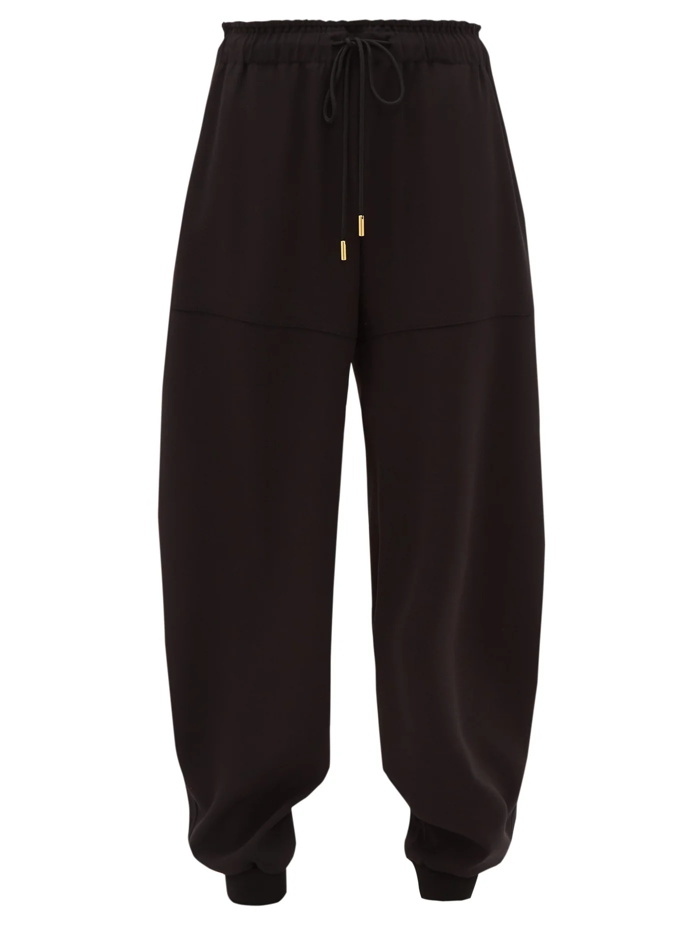 Tapered-leg crépe track pants - 1