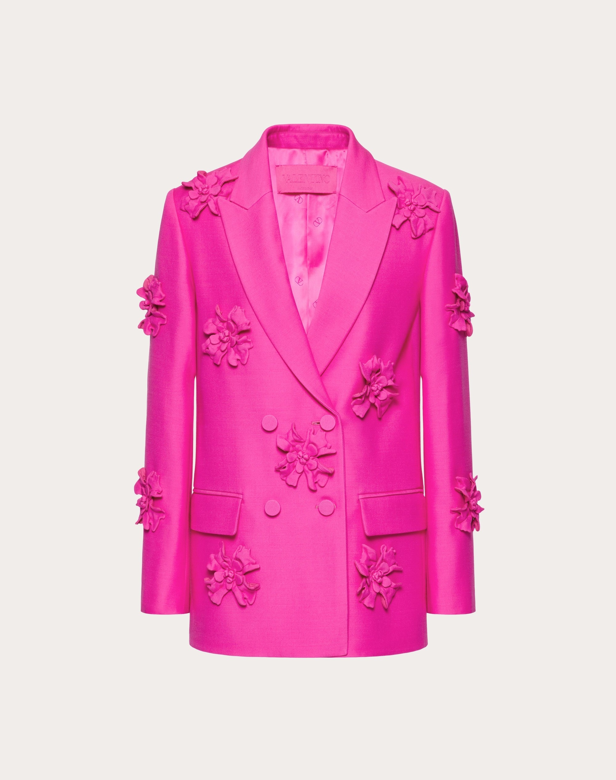 CREPE COUTURE BLAZER WITH FLORAL EMBROIDERY - 1