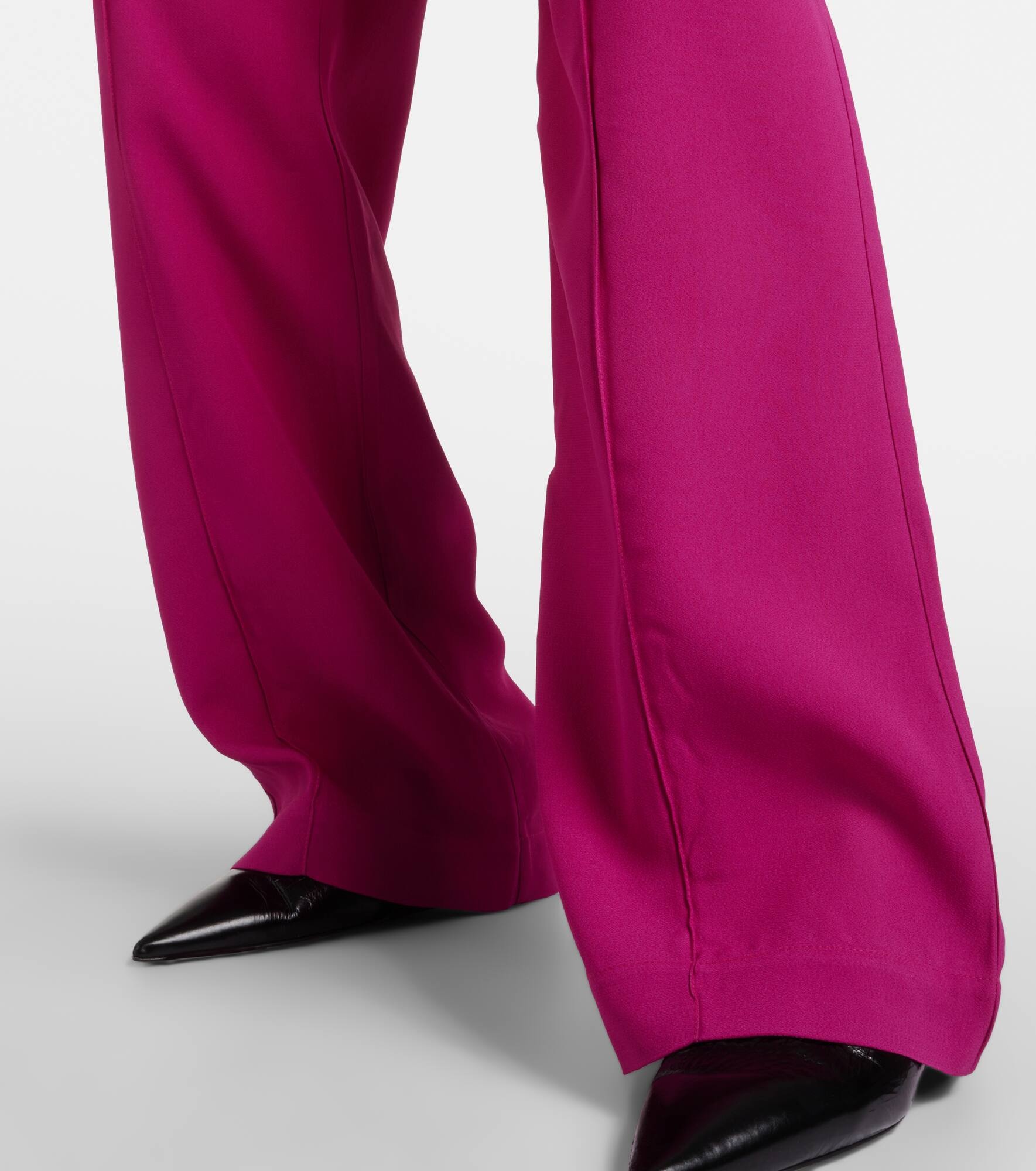 Marlene high-rise crêpe cady palazzo pants - 5