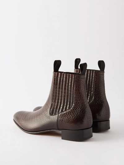 TOM FORD Alligator-effect leather Chelsea boots outlook
