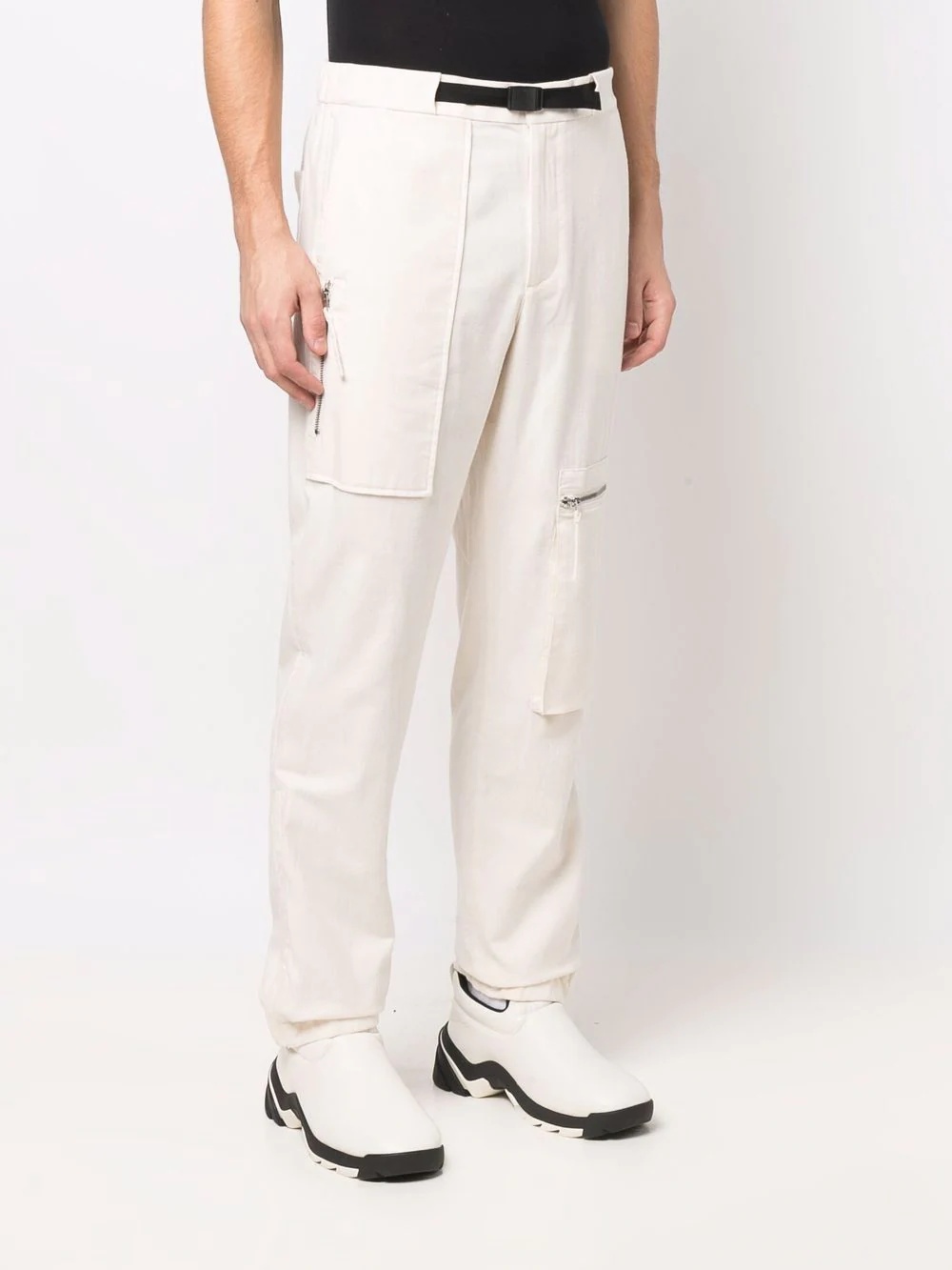 straight-leg cargo trousers - 3