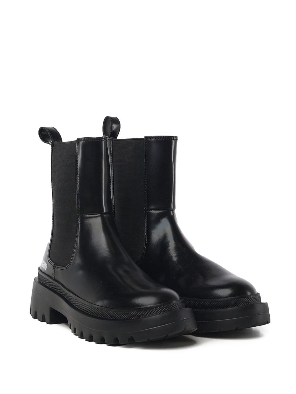 elastic-panel lug sole boots - 2