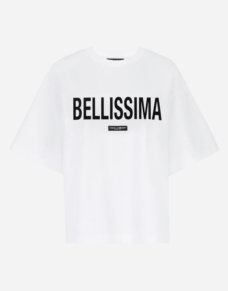 Jersey T-shirt with “Bellissima” print - 3