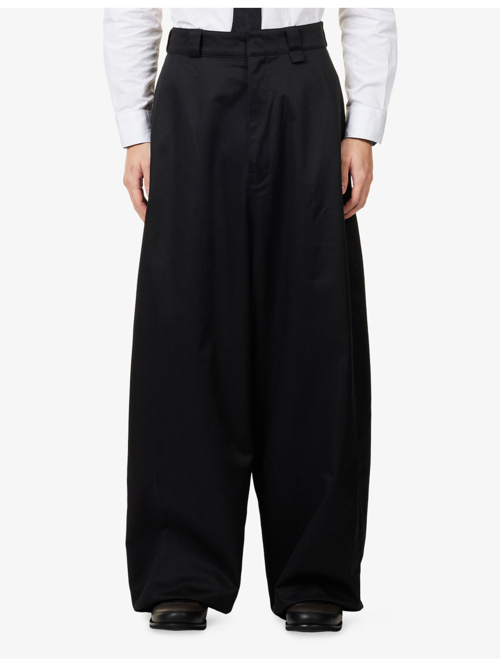Cholo Wide-Leg Cotton Blend Chino Trousers - 3