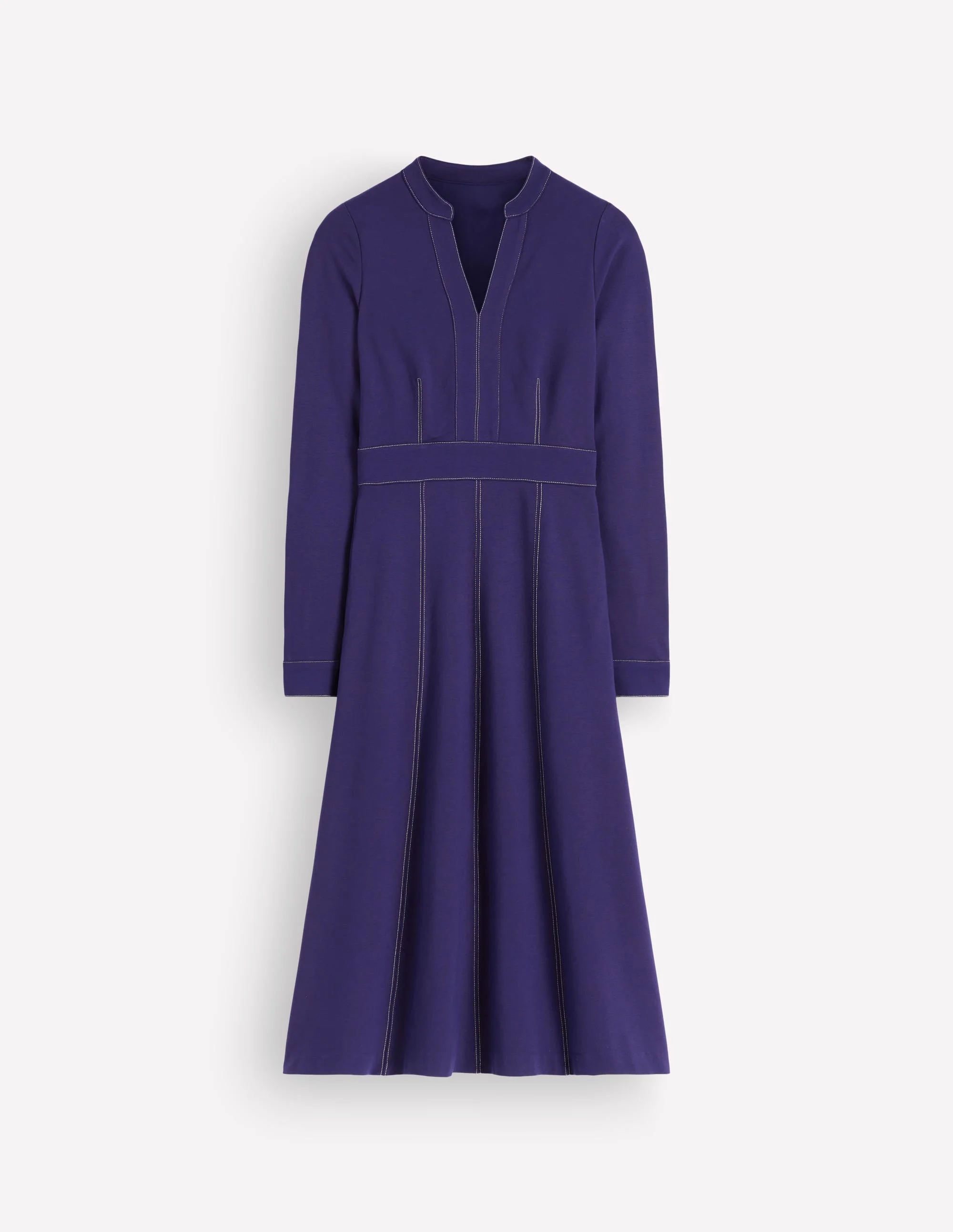 Alex Ponte Contrast Midi Dress-Zodiac Purple - 1