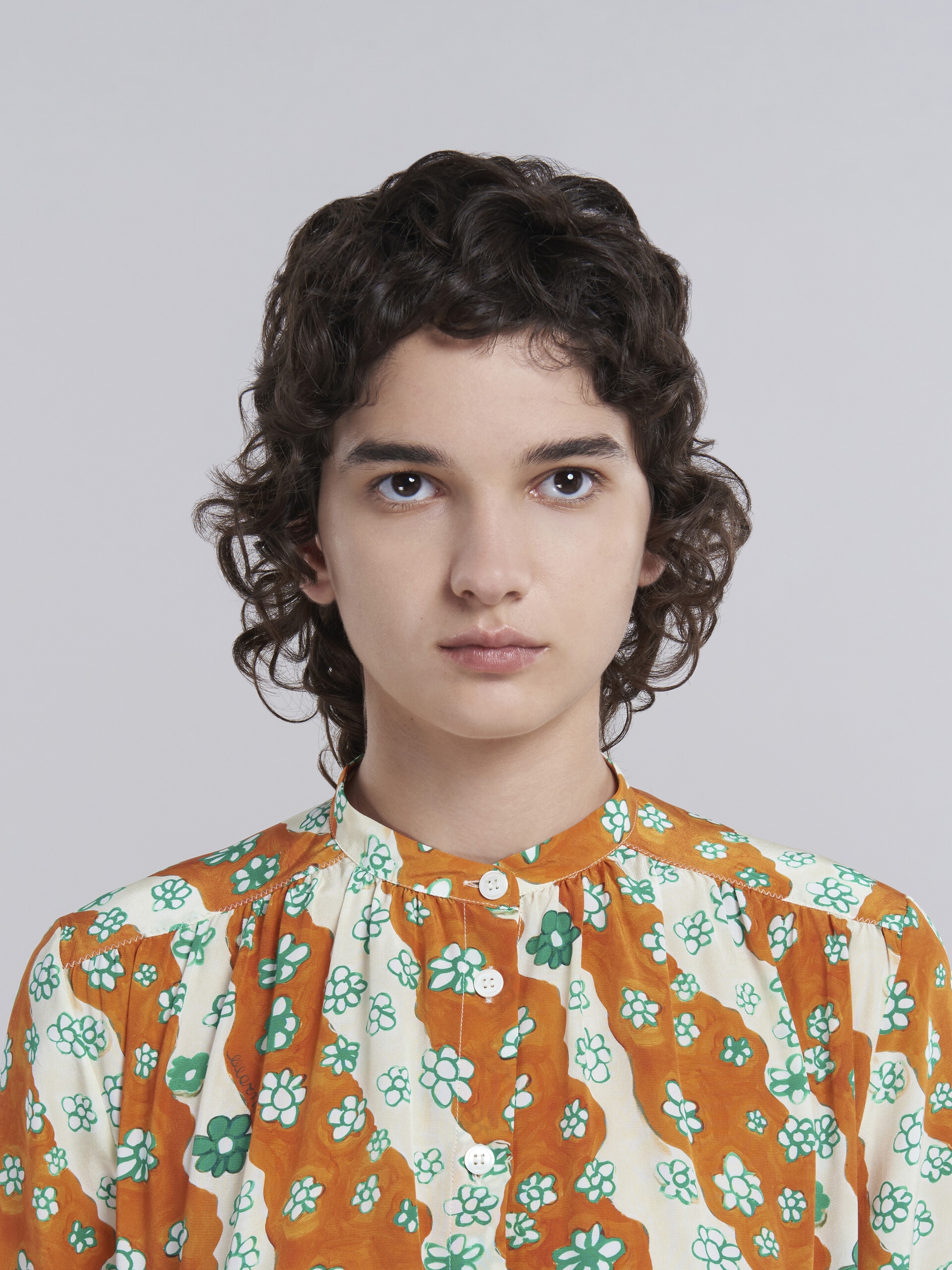 PRINTED SILK BLOUSE - 4