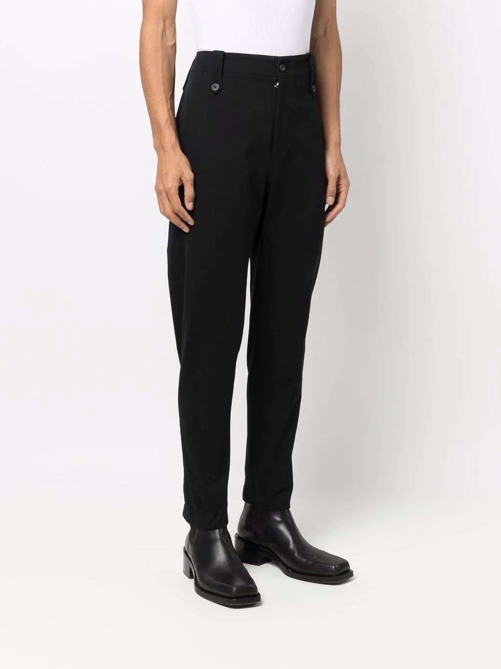 tailored zipped-cuff trousers - 4