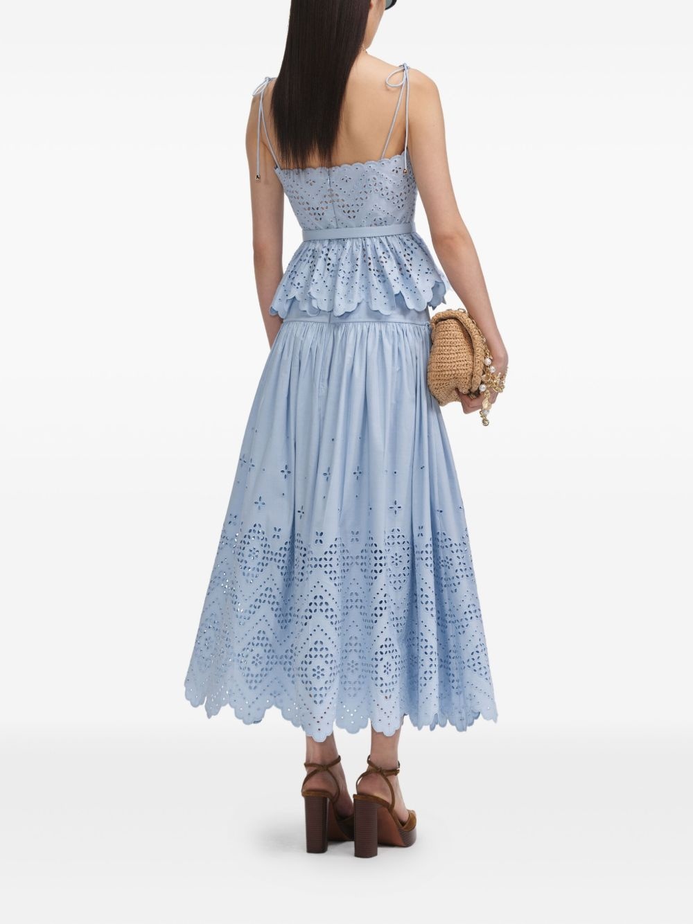 cotton A-line skirt - 3