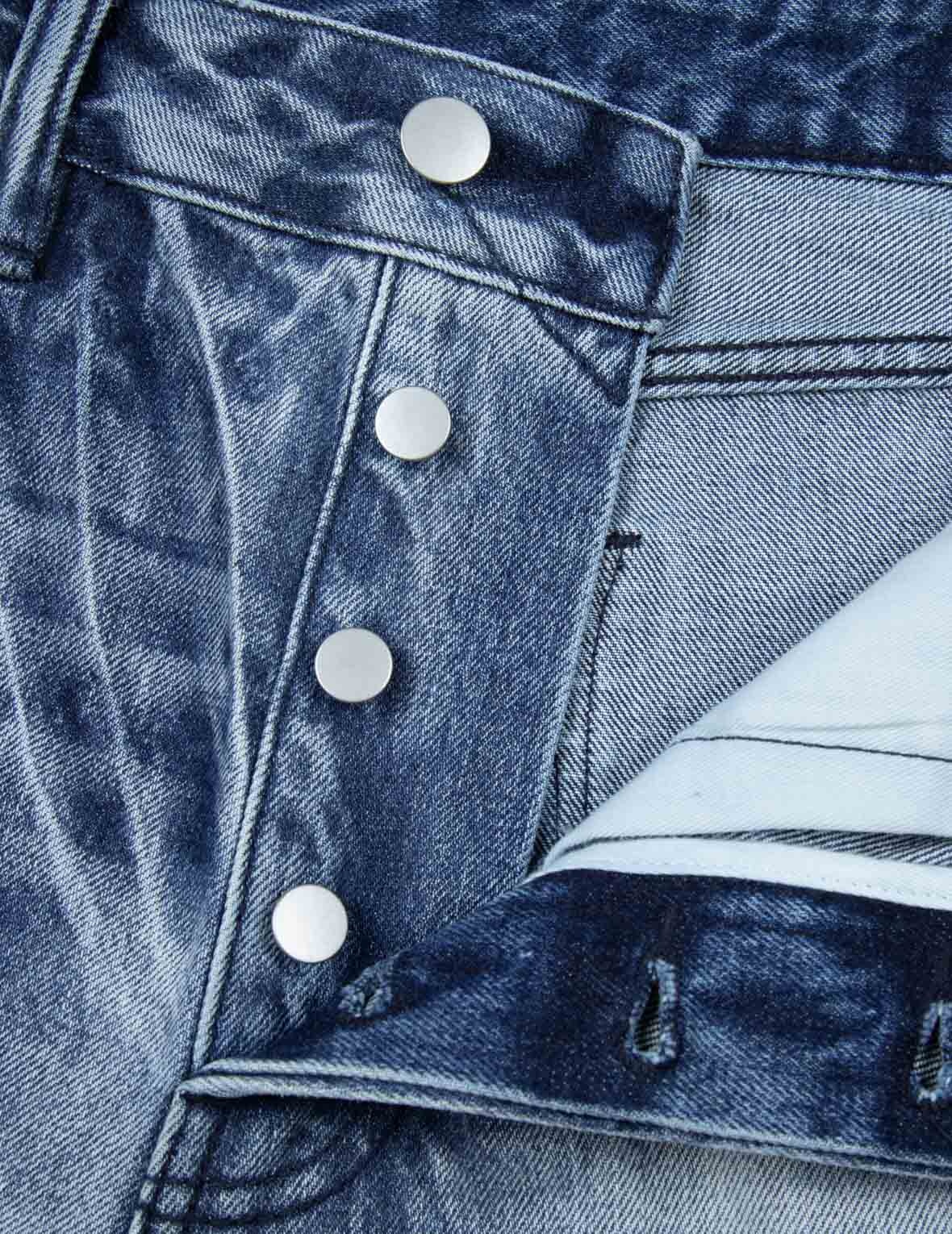 DISTRESSED DAICOCK STRAIGHT FIT WASHED JEANS - 10